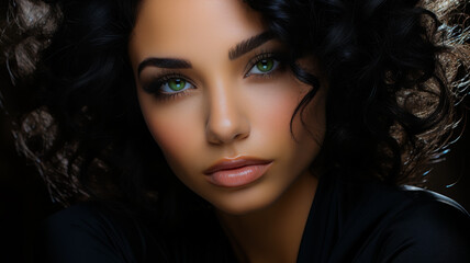 Naklejka premium A Radiant Portrait of a Glamorous Woman