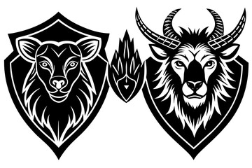 tattoo, vector, head, symbol, illustration, animal, lion, skull, tribal, art, wild, design, sign, cat, black, dragon, silhouette, emblem, face, decoration, drawing, ornament, heraldic, power, danger