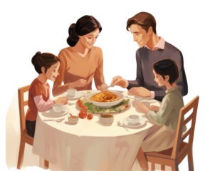 PNG Family dinner architecture restaurant furniture