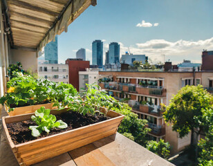 urban balcony garden organic vegetable gardening in the city
