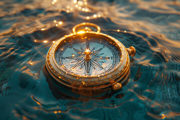 A compass guiding the way through uncharted waters, offering direction and guidance to those...