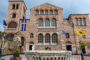 Church of Saint Demetrius - Hagios Demetrios in Thessaloniki city, Greece - obrazy, fototapety, plakaty