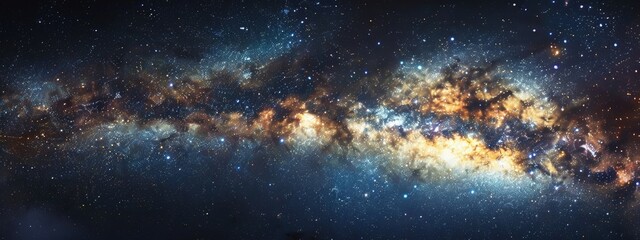 Illustration of cosmos, milky way, galaxies, science and astronomy concept