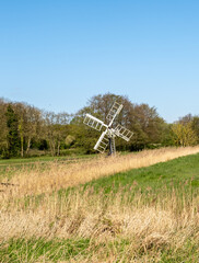 Drainage Mill in Upton marshes in the heart of the Norfolk Broads National park
