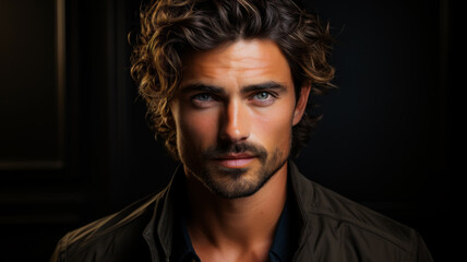 Fototapeta premium Close Up Portrait Of Man