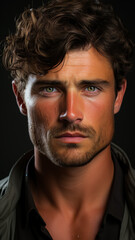 Obraz premium Close Up Portrait Of Man