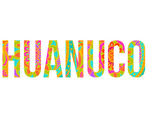 Huanuco Peruvian city name design