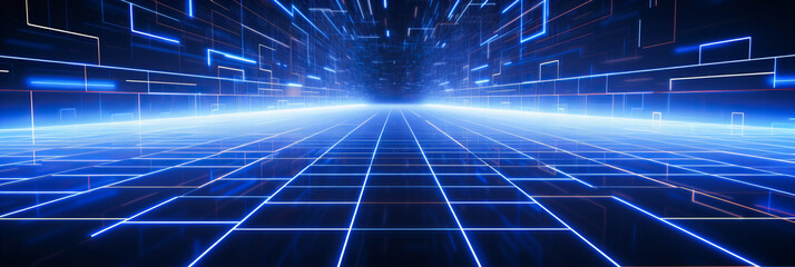 Blueprint for Digital Evolution. A Futuristic Digital Symphony. Abstract Network