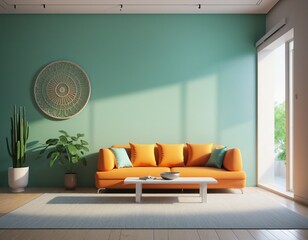 Ultra modern interior background in Bright Colours 