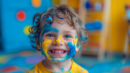 Playful Interaction of Toddlers with Face Paint