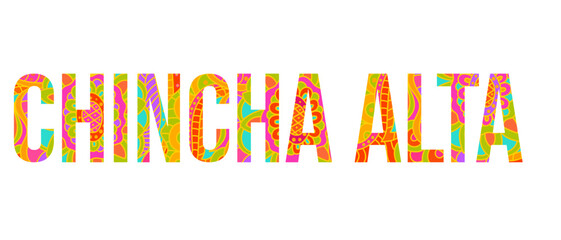 Chincha Alta  Peruvian city creative name design
