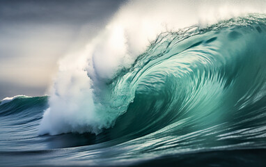Wave Power. Oceanic Energy Splash - obrazy, fototapety, plakaty
