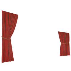 red curtain isolated Transparent png background