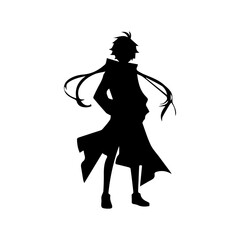 Young man anime style character vector illustration design.