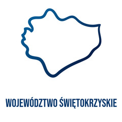 Świętokrzyskie Voivodeship of Poland smooth gradient map