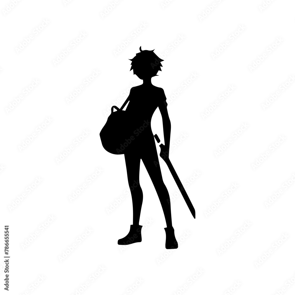 Wall mural Young man anime style character vector illustration design.