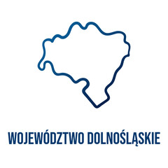 Lower Silesian Voivodeship (Województwo dolnośląskie) abstract map.