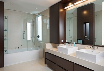 Bathroom interior design in Bright Colours 