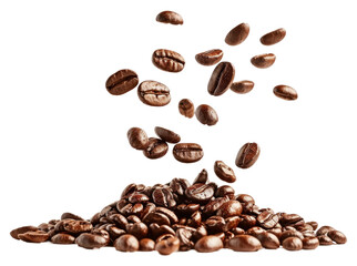 Naklejka premium PNG Coffee beans food white background freshness