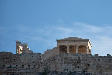 Erechtheion Temple on Acropolis Hill, Athens Greece - obrazy, fototapety, plakaty