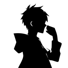 Young man anime style character vector illustration design.