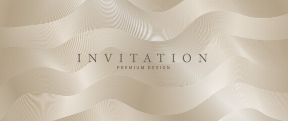 Elegant background design with gold line pattern. Premium abstract vector illustration for invitation, flyer, cover design, luxe invite, business banner, prestigious voucher.