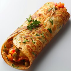 Indian Chapathi role on a white background " ai generated "