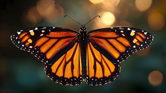 Graceful Monarch: A Symphony in Silence. Concept Nature Photography, Butterfly Portraits, Serene Moments, Delicate Beauty