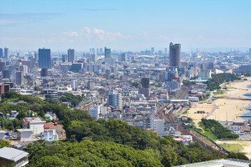 神戸市街と須磨の海岸