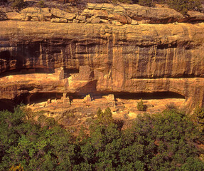 Rocky dwelling in Mesa Verde National Park, USA, Colorado, World Heritage Site by UNESCO