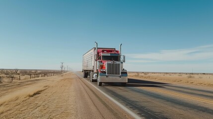 Roaming Nomad: A Semi Trucks Journey Through the Desert