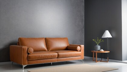 Leather sofa in bright colours 
