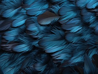 blue and black feathers textured background
