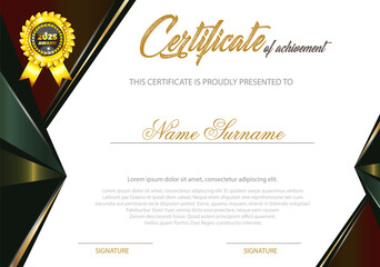 Certificates, graduation certificates, modern certificates, electrical certificates, certificate of attendance, luxury award certificate, award, certificate, blank award certificate, blue award certif