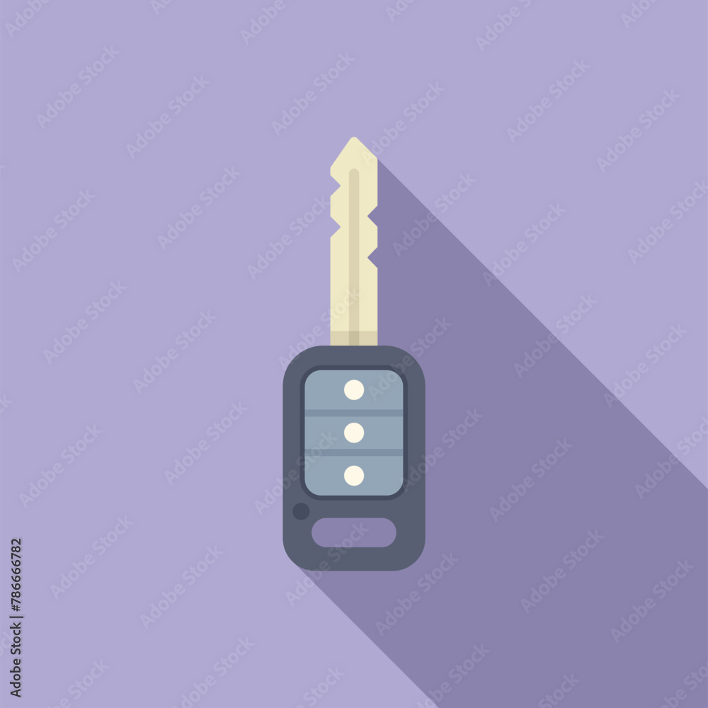 Poster alert smart key icon flat vector. access start. code caution service