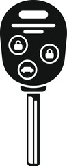 Car remote control key icon simple vector. Smart lock. Alarm security