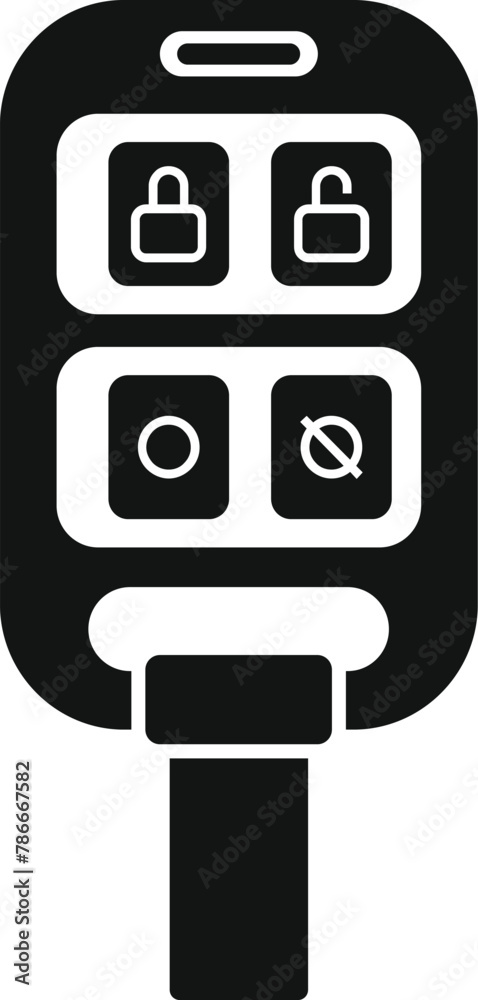 Poster smart vehicle key icon simple vector. alarm access. control secure