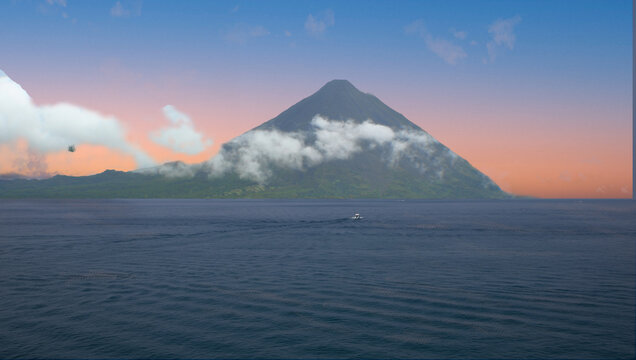 Extinct volcano guarding the lagoon