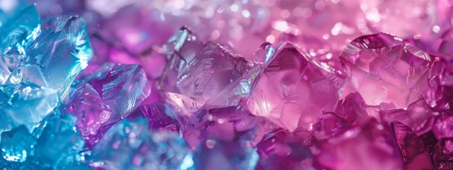 Fotobehang macro photo of ice crystals under natural light © JovialFox