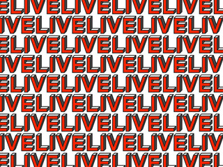 立体的LIVEロゴ背景B：赤