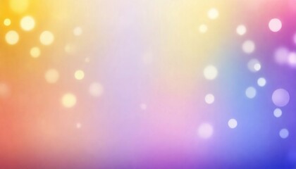 Abstract blur bokeh banner background. Rainbow colors, pastel purple, blue, gold yellow, white silver, pale pink bokeh background created with generative ai	