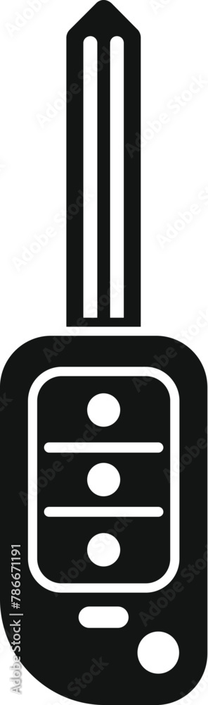 Poster digital smart key icon simple vector. security control. chip object