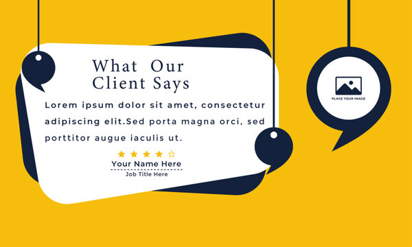 Client or customer service review feedback testimonial appreciation design template	