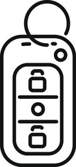 Smart vehicle key icon outline vector. Alarm access. Control secure