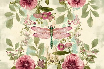 seamless background with flowers