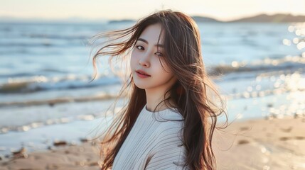 A Korean Woman by the Ocean