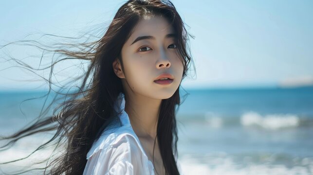 A Korean Woman by the Ocean
