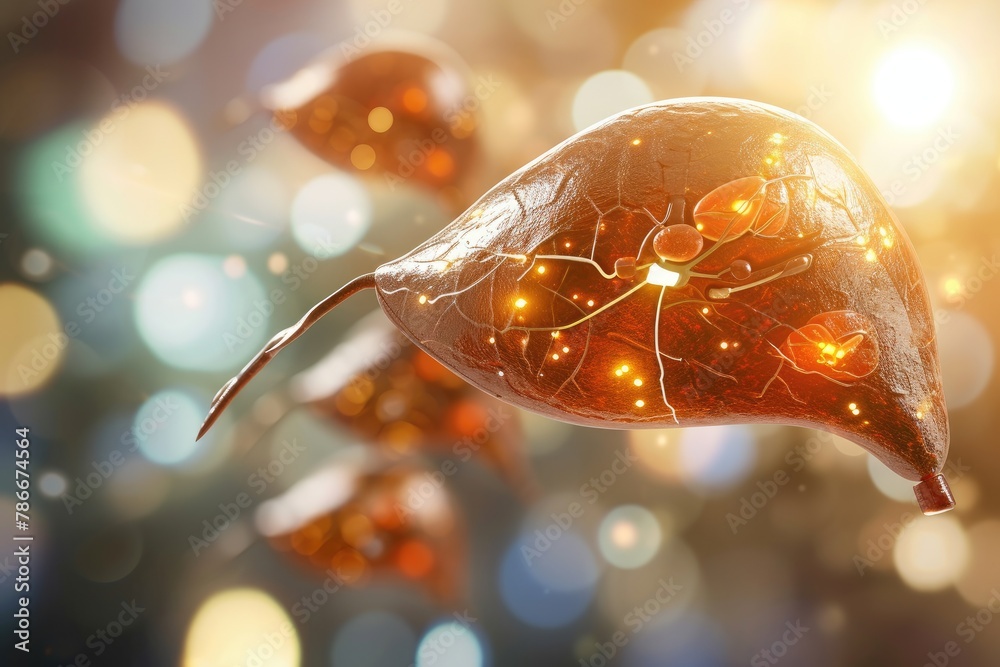 Poster liver function test examines liver enzymes and overall liver health, essential diagnostic tool for a