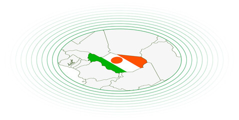Niger oval map.