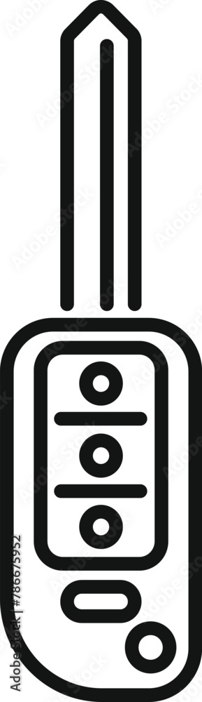 Poster digital smart key icon flat vector. security control. chip object